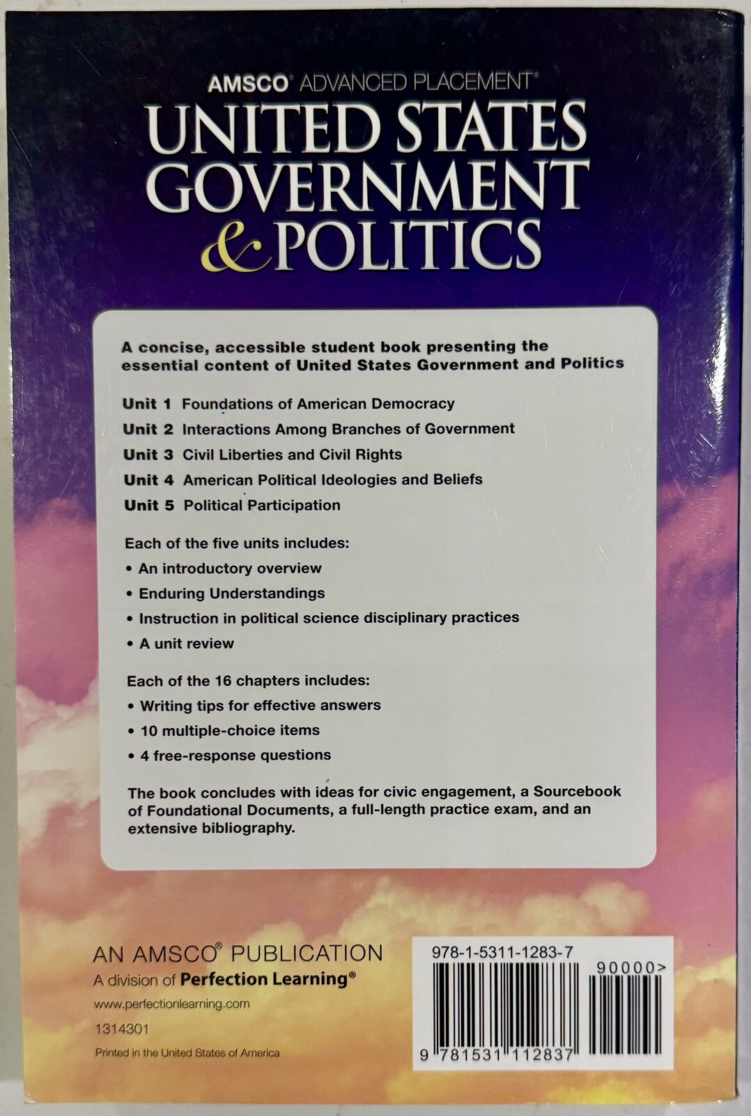Amsco Advanced Placement United States Government & Politics – David Wolfford