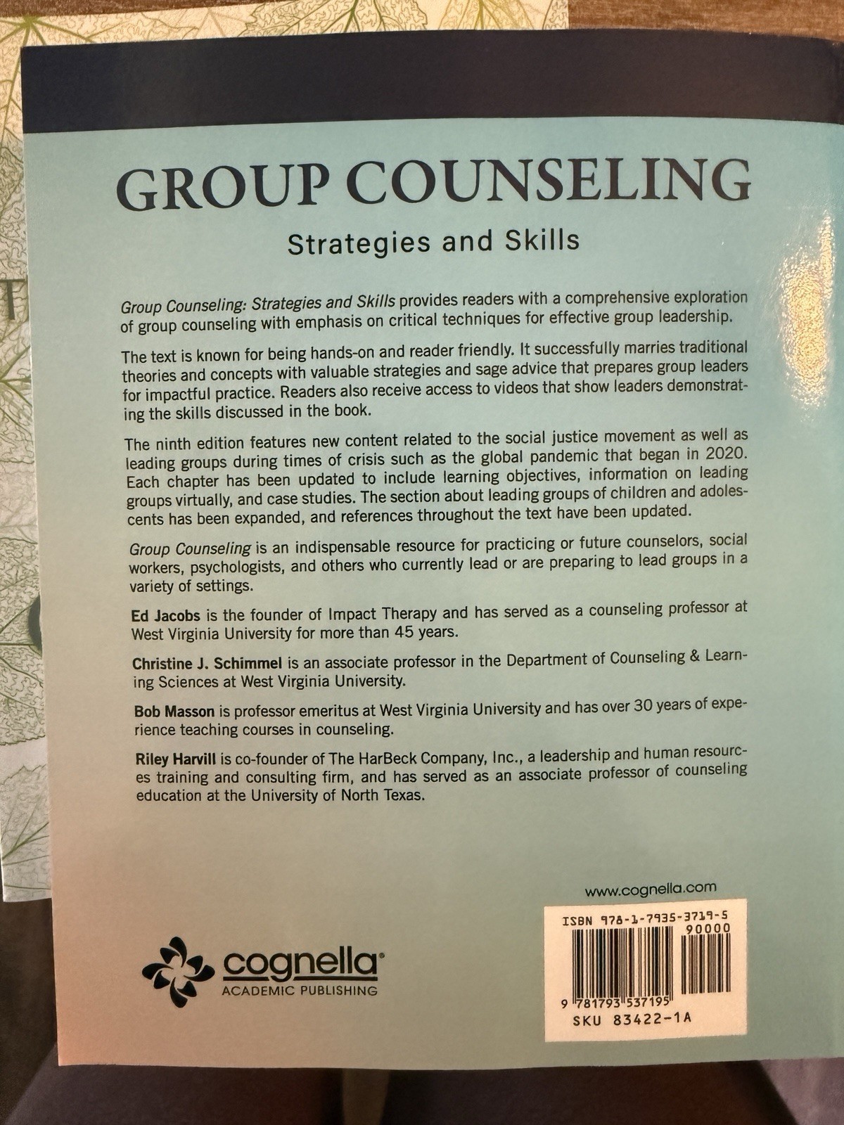 Group Counseling Strategies and Skills by Edward E. Jacobs (9th Edition)