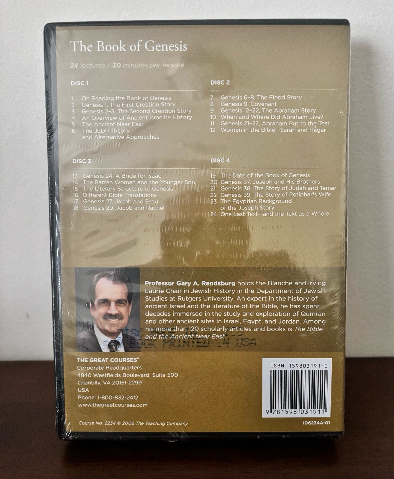 The Great Courses (5) Bible, Israel, Science, New Test & Apocalypse – DVDs & CDs