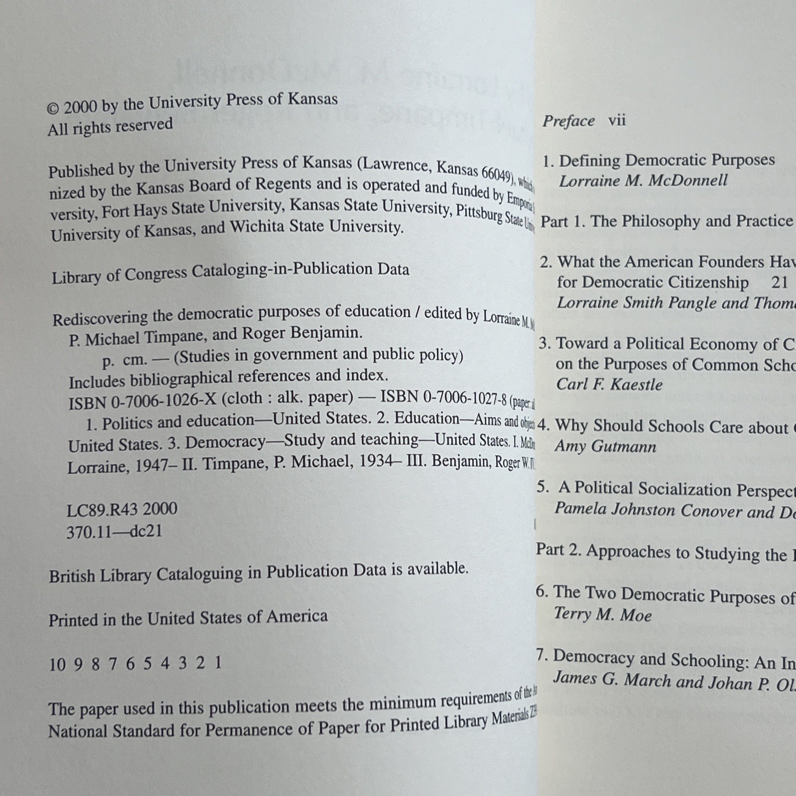 Studies in Government and Public Policy Ser.: Rediscovering the Democratic…