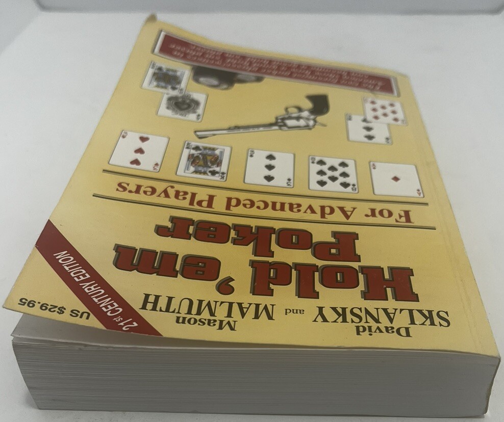 Hold’em Poker For Advanced Players By David Sklansky & Malmuth Good Condition