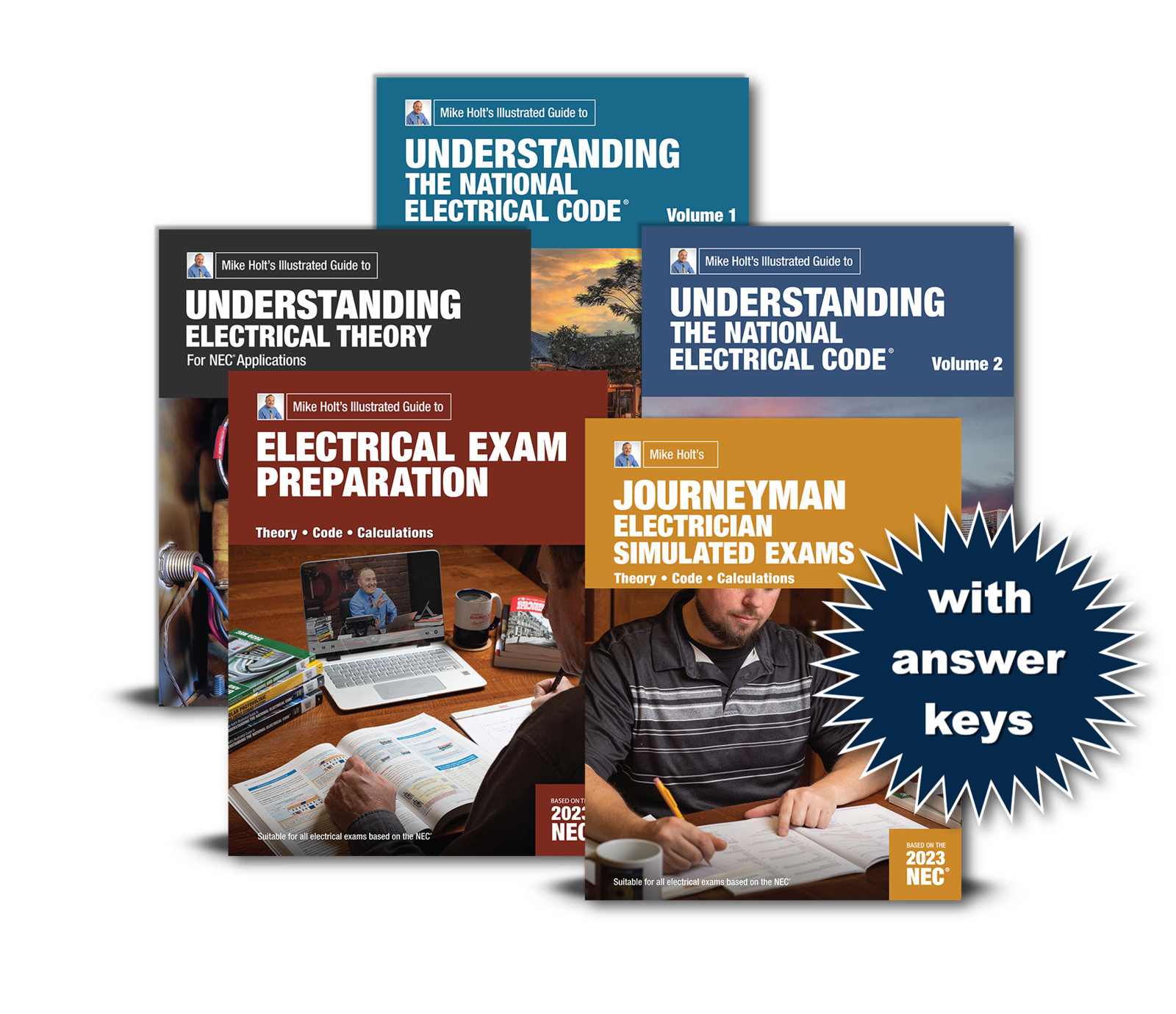 Mike Holt 2023 Journeyman Exam Preparation Book Program with Answer Keys
