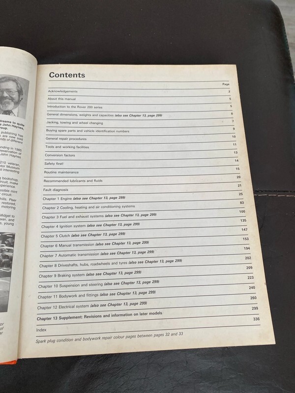 Haynes Owners Workshop Manual, Rover 213 & 216. 1984 to 1989
