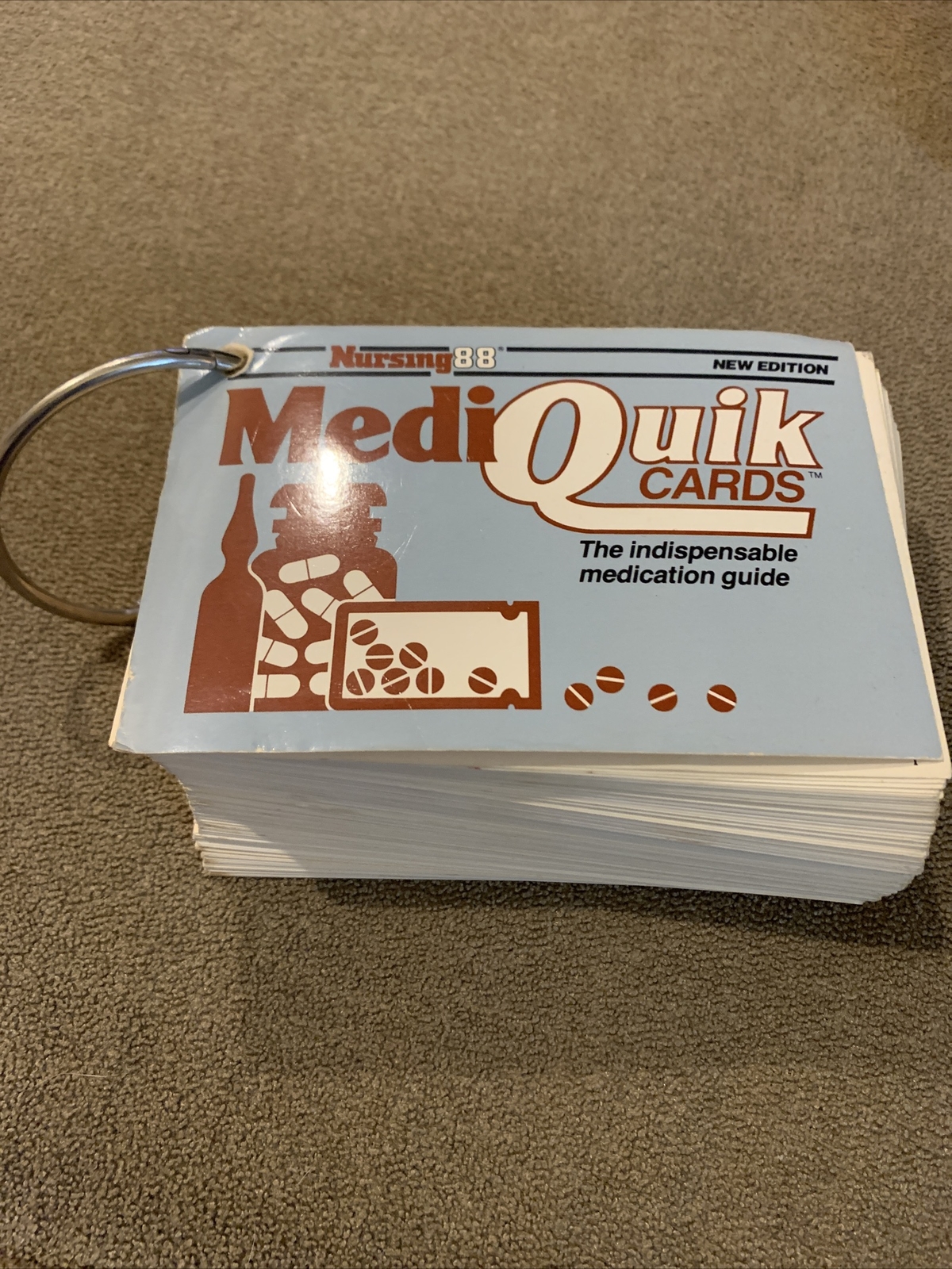 Vintage Nursing88 Mediquik Drug Cards New Edition 1988 Medication Guide (JL)