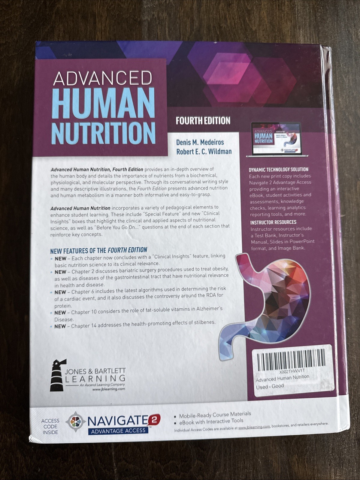 Advanced Human Nutrition – Hardcover Code Unused Medeiros, Denis M – GOOD