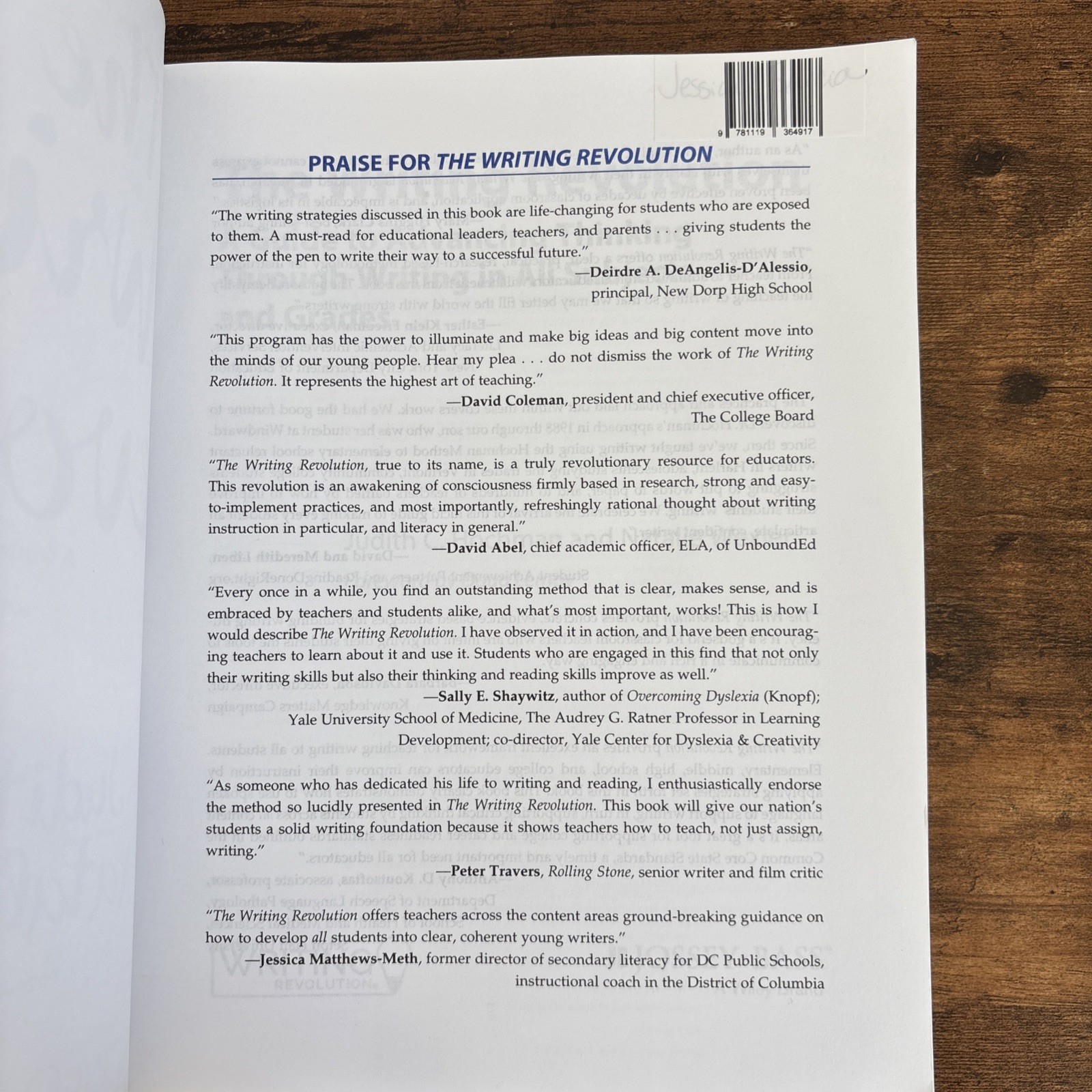 Writing Revolution : A Guide to Advancing Thinking Through Writing in All…