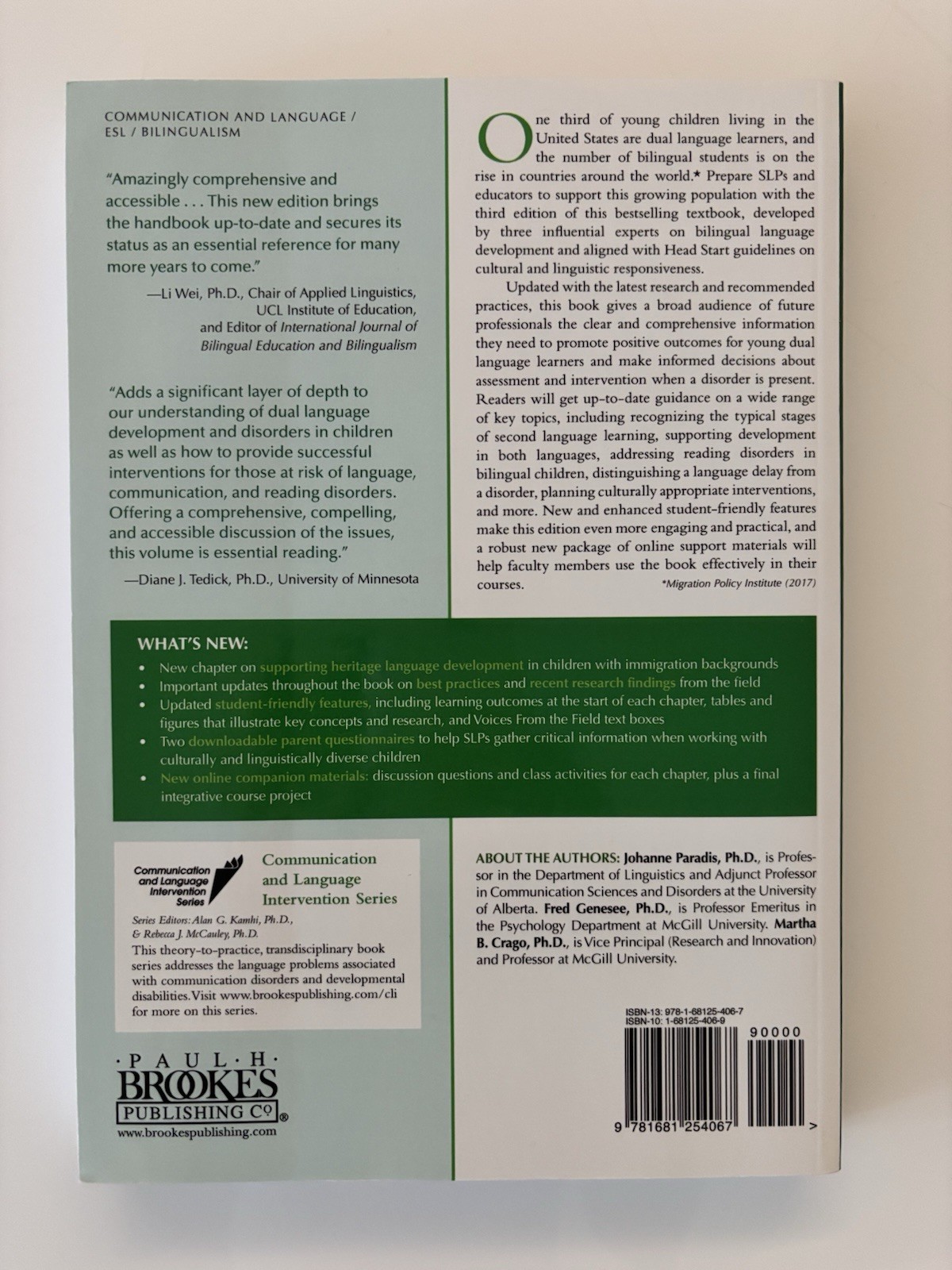 Dual Language Development and Disorders (2021) Third Edition
