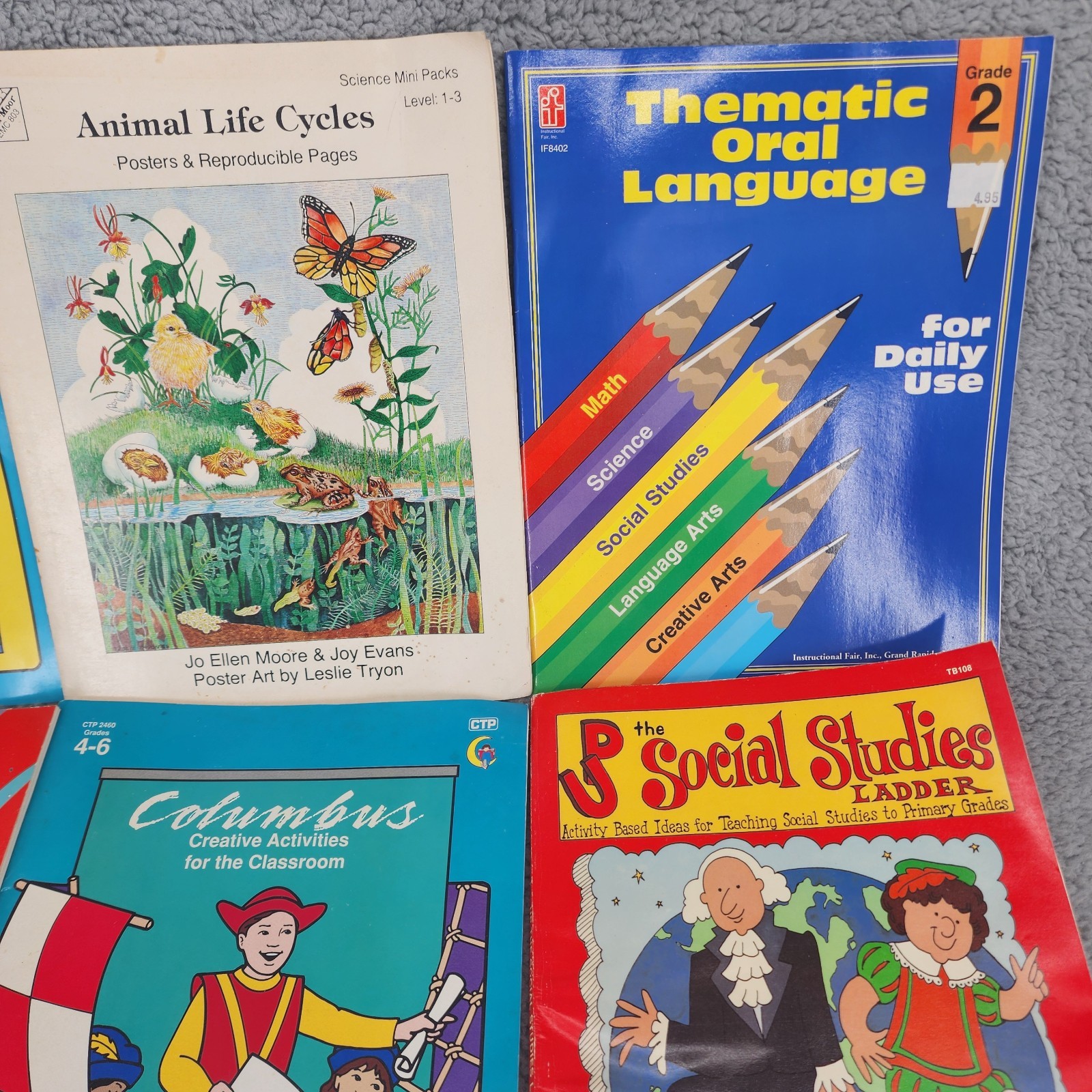 Vtg Mixed Lot of 9 Books Children Homeschool Learning Resources Activity