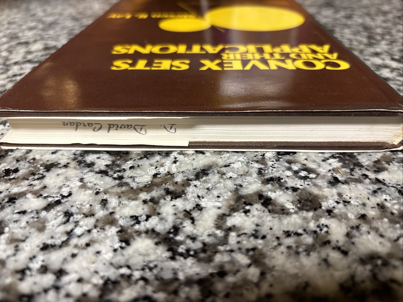Convex Sets and Their Applications Hardcover Steven R. Lay