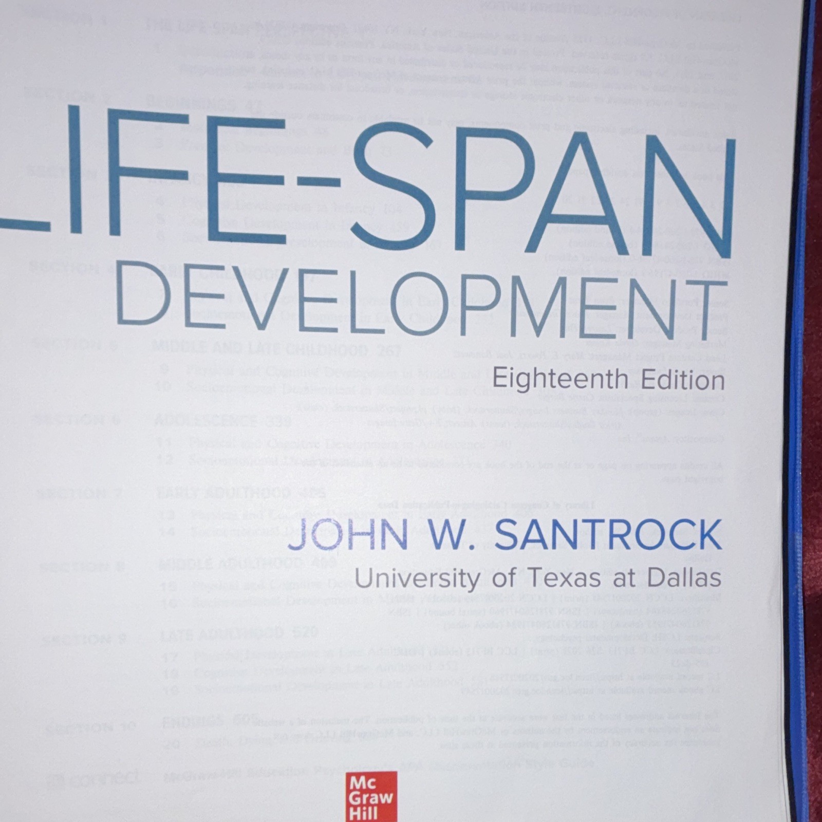 McGraw-Hill Life-Span Development 18th Edition Santrock Loose-Leaf 2021