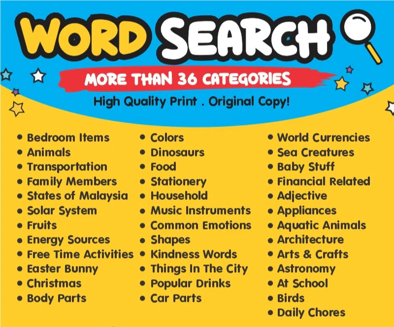 Word Search Puzzles | 50 Pages + Answers- Improve Kids Vocabulary, Spelling