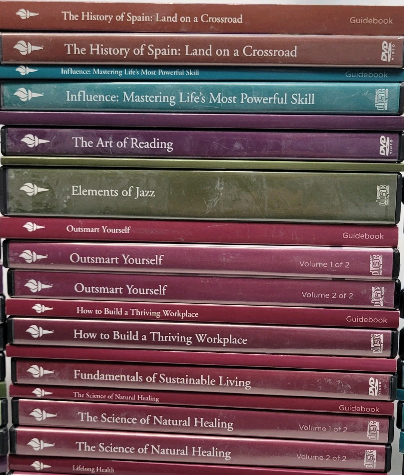 The Great Courses Lot of 35 Different Complete Courses CDs DVDs With Guidebooks