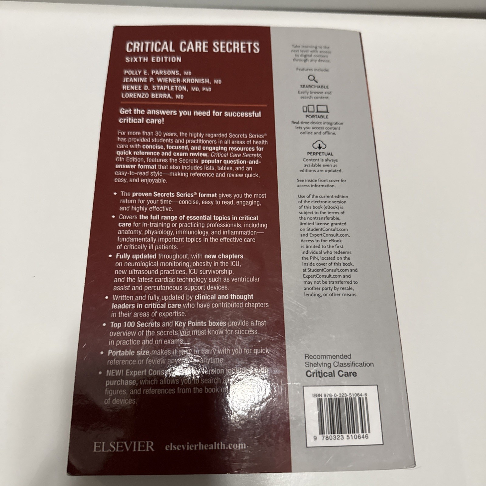 Critical Care Secrets – 9780323510646