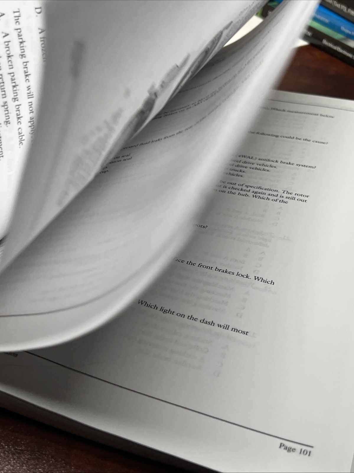 Clean Pages ASE Test Preparation – A5 Brakes (Delmar ASE Test Preparation Series