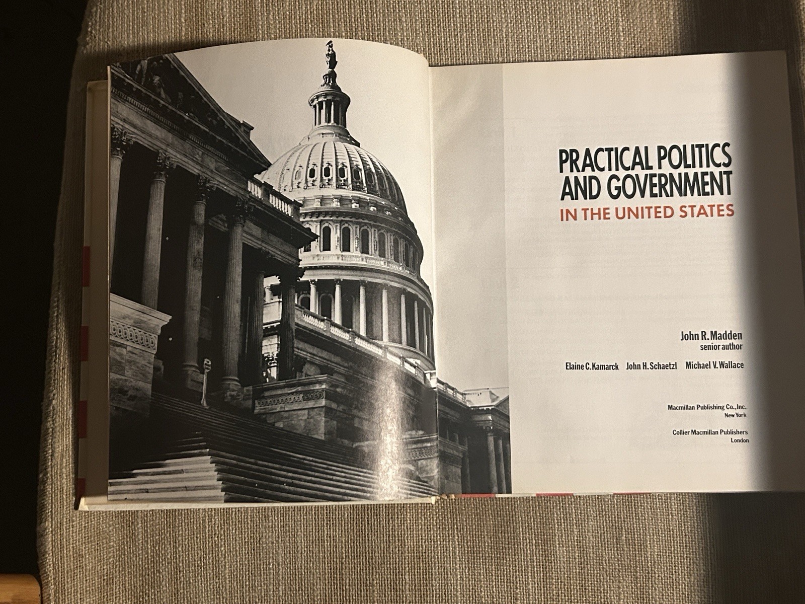 Vintage U.S. Civics Textbook ‘Practical Politics And Government In The U.S.’ ‘76
