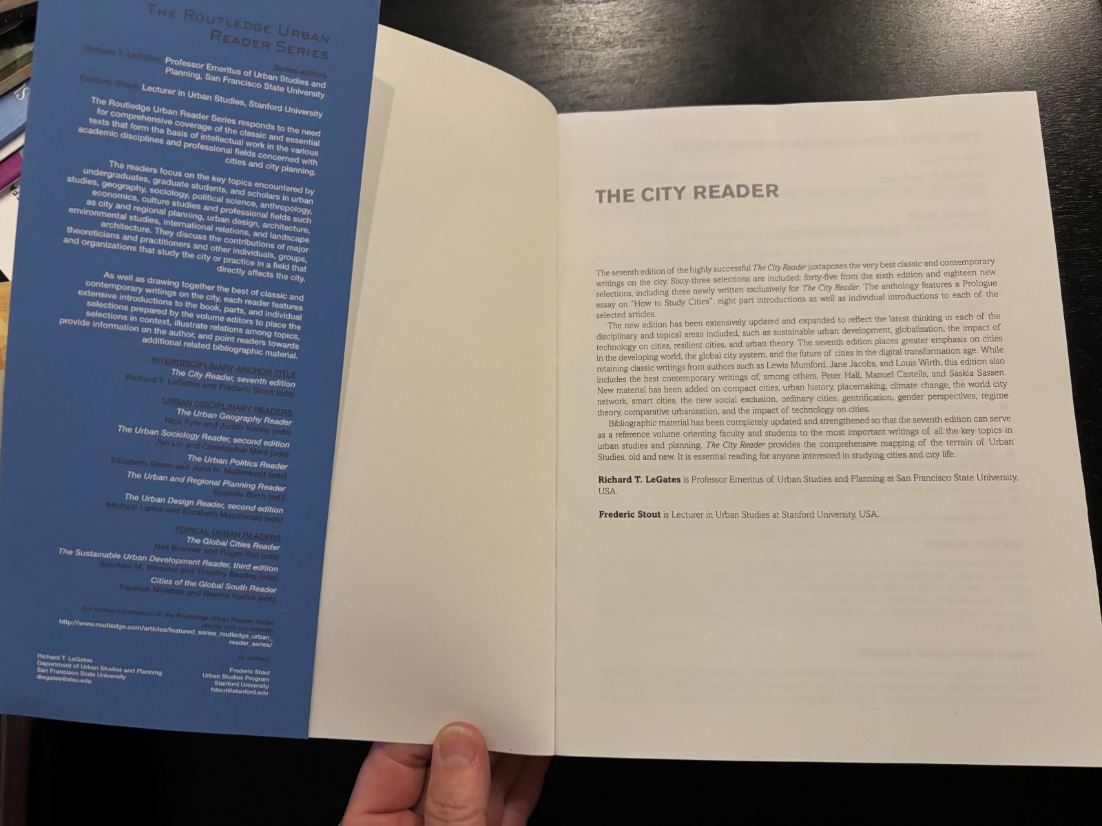 The City -Seventh Edition- 7th Ed. LeGates and Stout Urban Reader Series