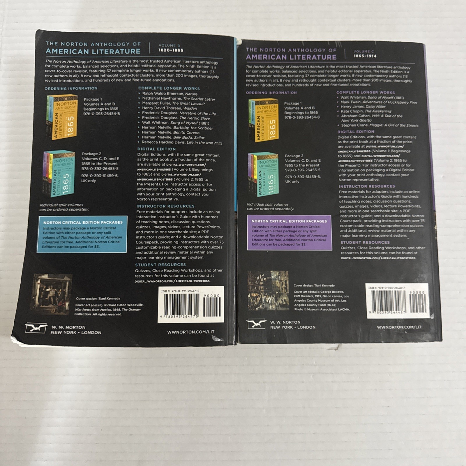 The Norton Anthology of American Literature 9th Edition, 2 Vol Set (B & C)