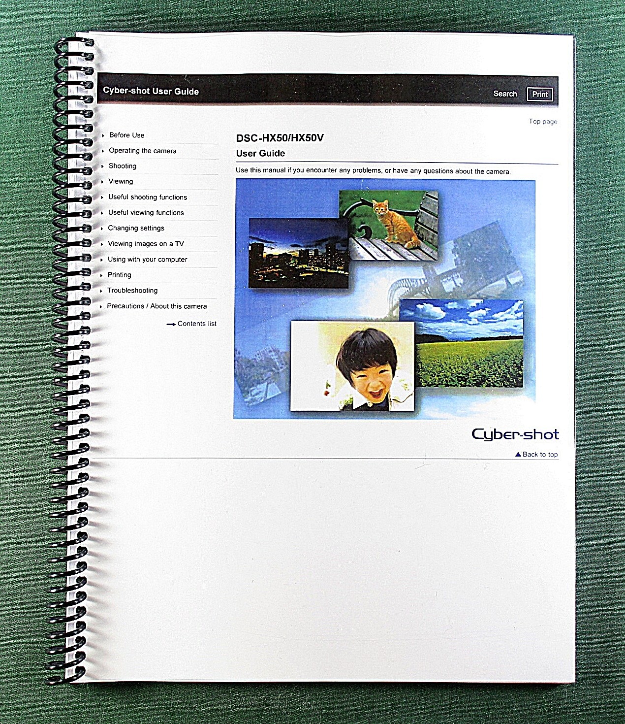 Sony DSC-HX50 DSC-HX50V Instruction Manual: Full Color 289 Pages & Clear Covers!