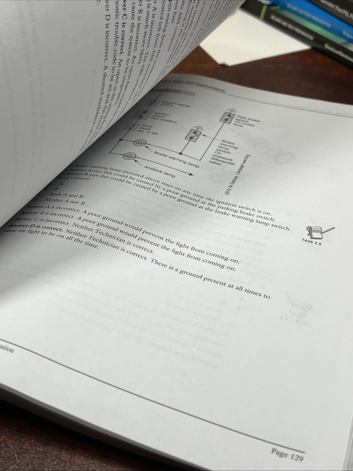 Clean Pages ASE Test Preparation – A5 Brakes (Delmar ASE Test Preparation Series