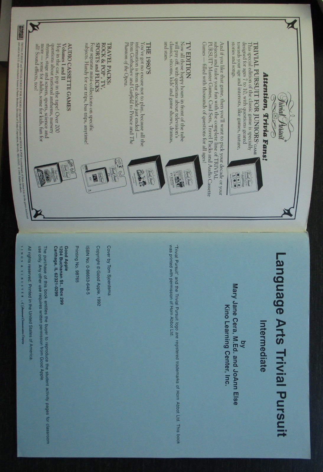 Language Arts Trivial Pursuit: Intermediate Grades 4-6 by Kino Staff PB