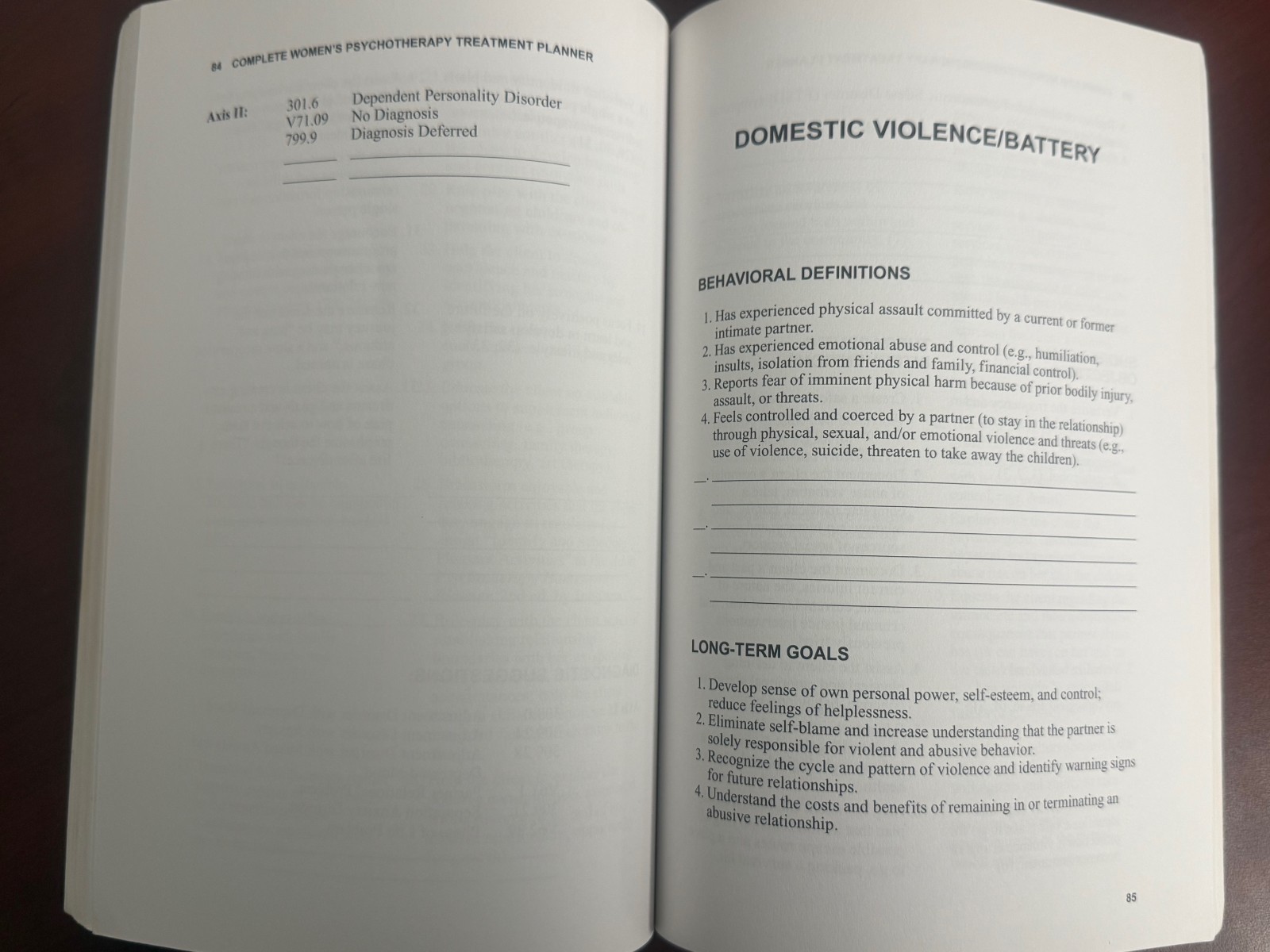 The Complete Women’s Psychotherapy Treatment Planner Julie R Ancis 2007 PB