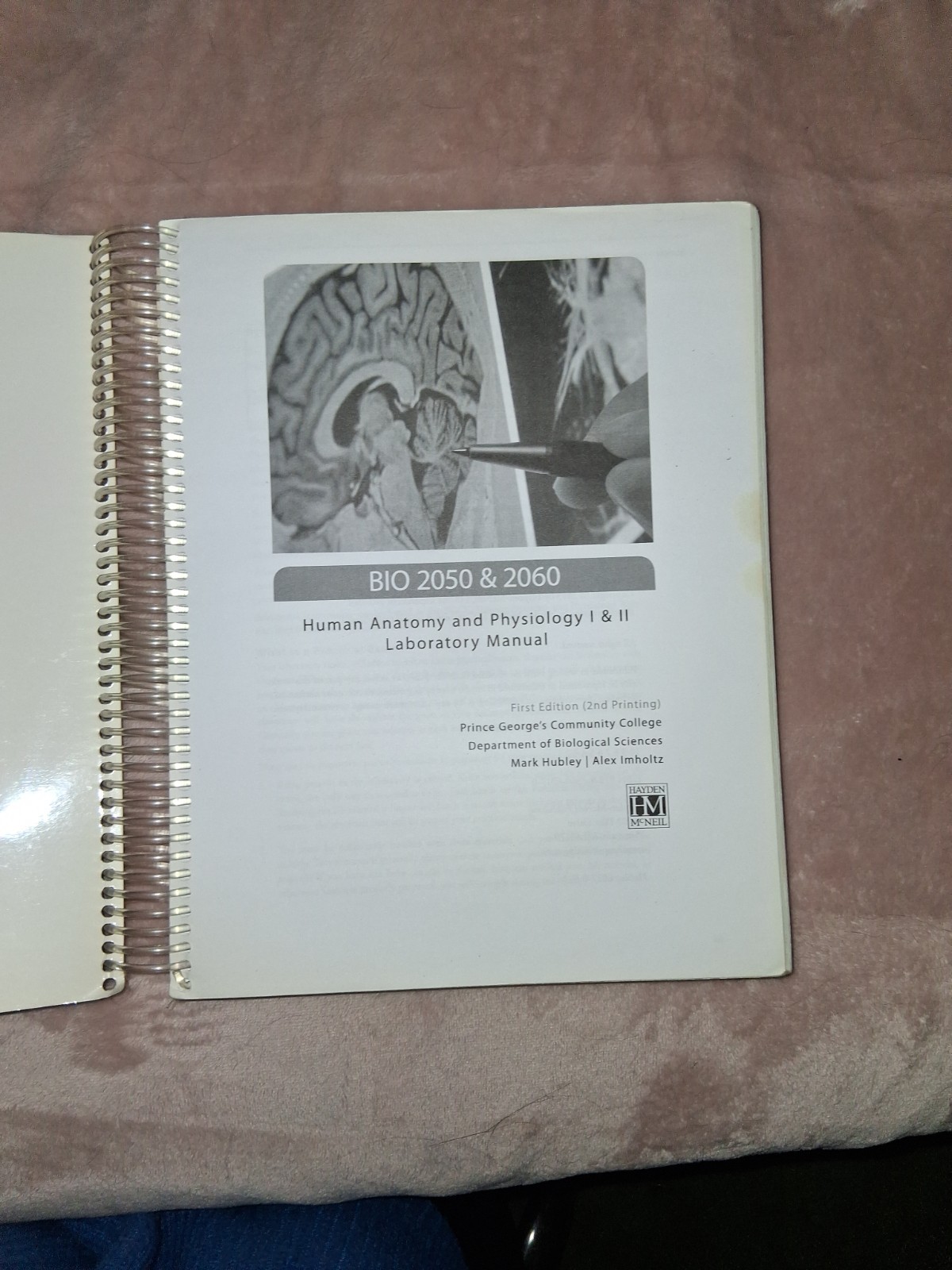 Hayden McNeil Anatomy & Physiology I & II Lab Manual Spiral Bound Illustrated