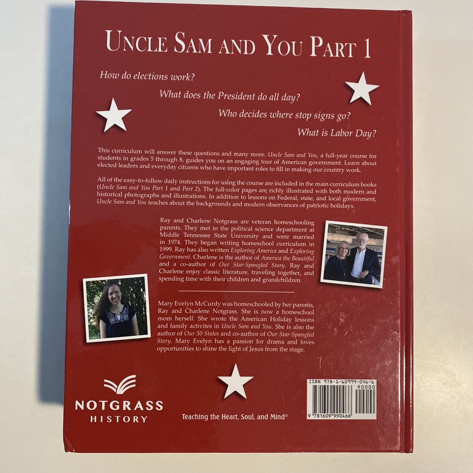 Notgrass Uncle Sam and You Part 1, Student Workbook, Lesson Review, Answer Key