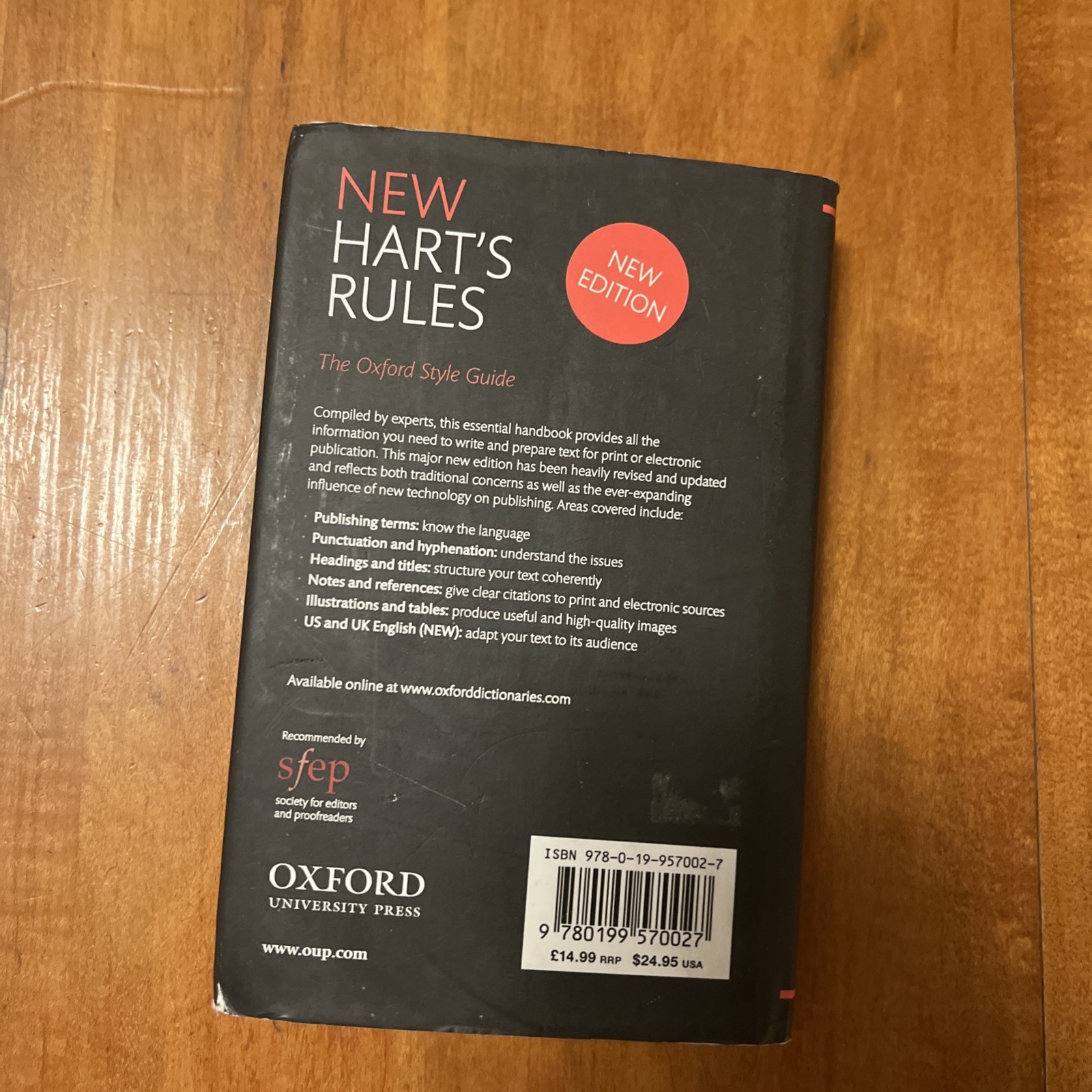 New Hart’s Rules : The Oxford Style Guide by Oxford University Press (2014,…