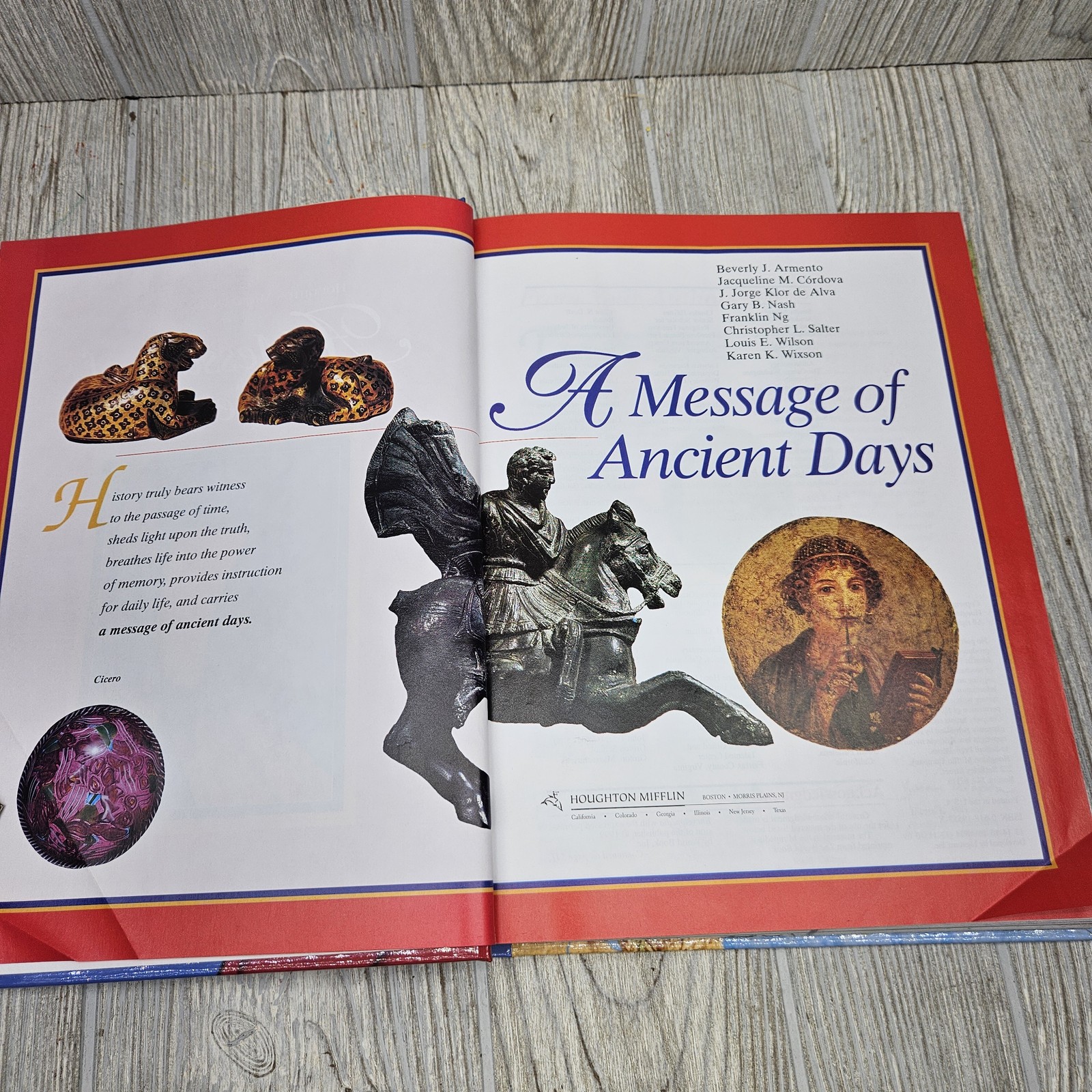 A Message of Ancient Days Houghton Mifflin Social Studies World History Hardcove