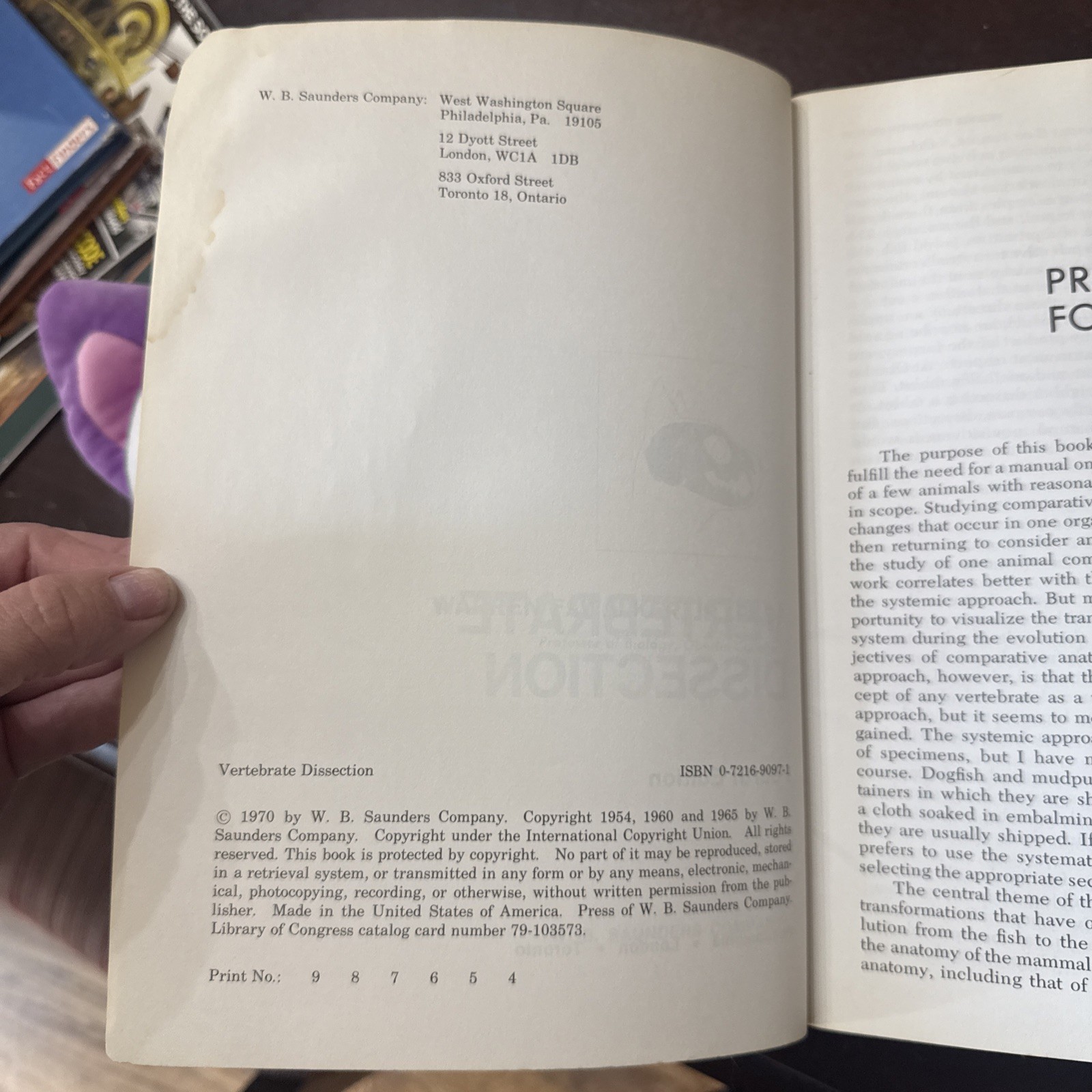 Vertebrate Dissection by Warren Walker Fourth Edition 1970