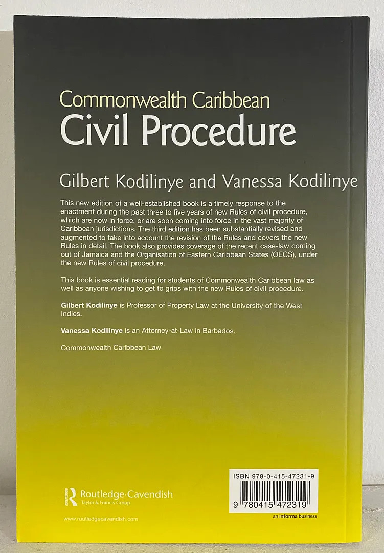 Commonwealth Caribbean Civil Procedure (Third Edition)
