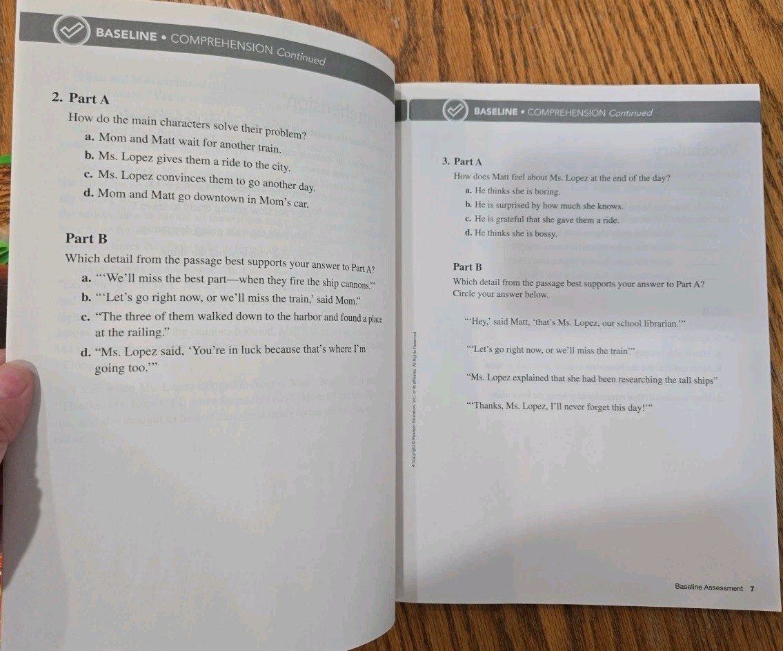 ReadyGEN Assessment Student Book Grade 4 PEARSON Homeschool/Classroom Excellent