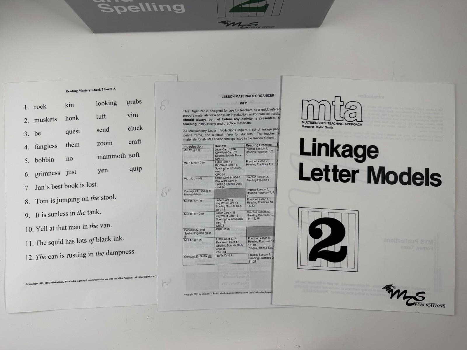 KIT: MTA Multisensory Teaching Approach Margaret Taylor Smith Reading Spelling 2