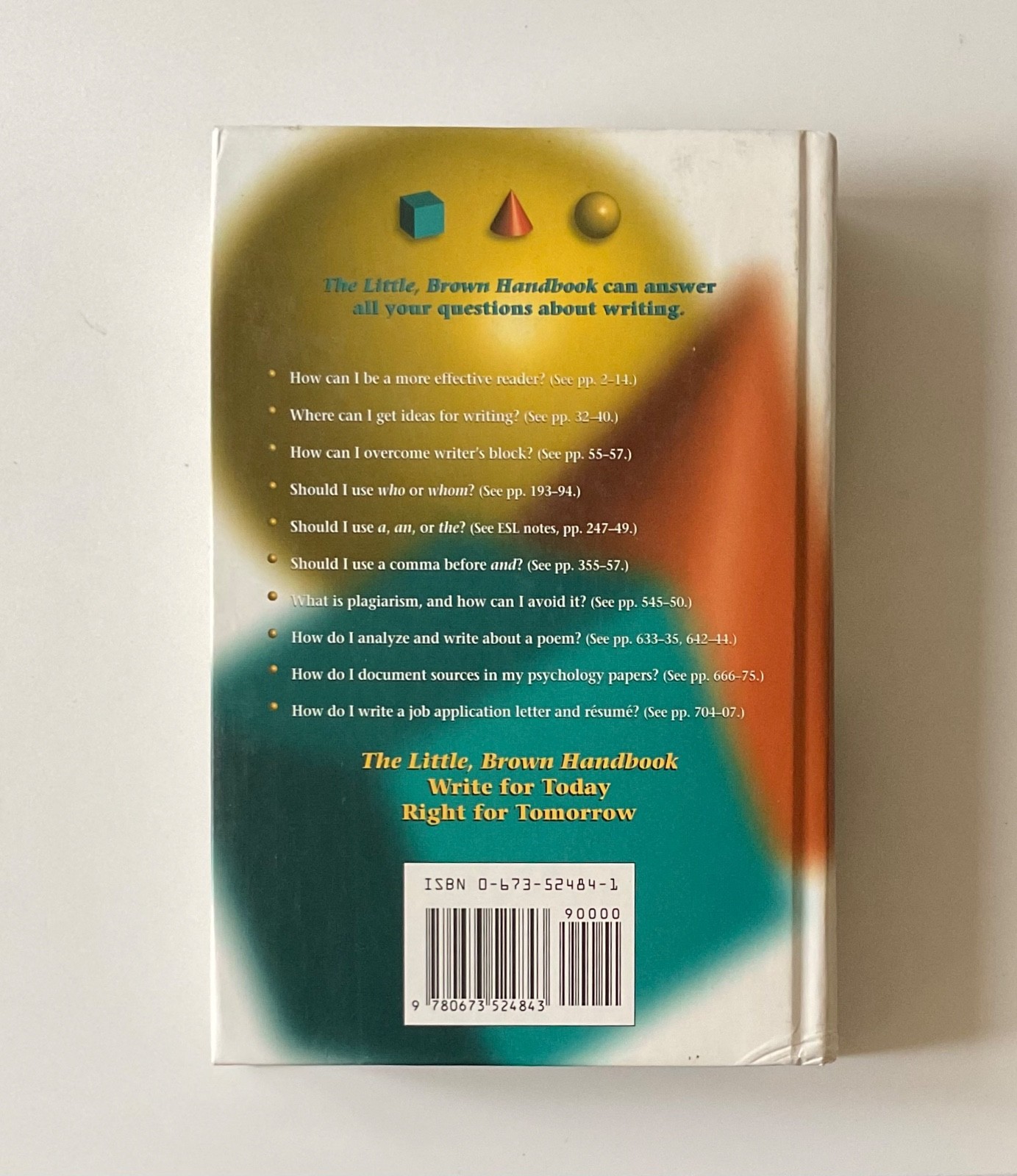 The Little Brown Handbook 6th Edition 1995 by HarperCollins College Publishers