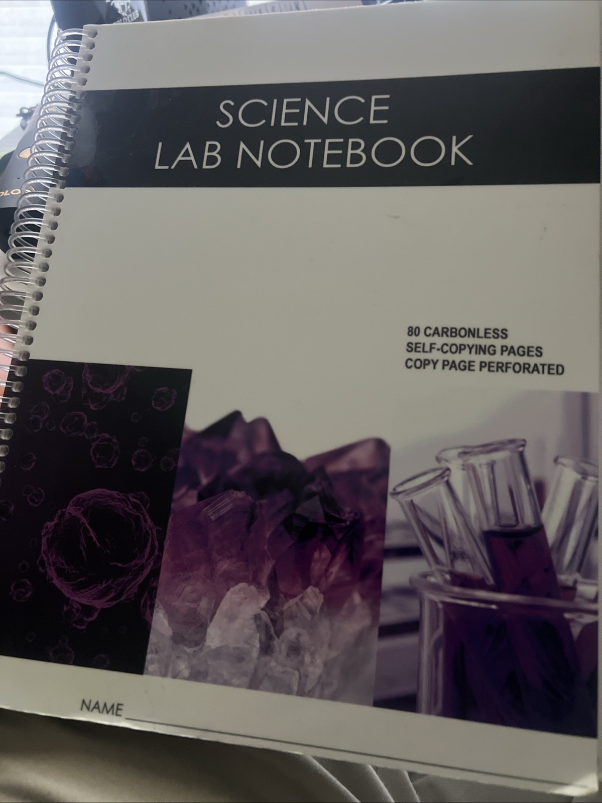 SCIENCE LAB NOTEBOOK 80 Carbonless Self-copying Pages Copy Page Perforated