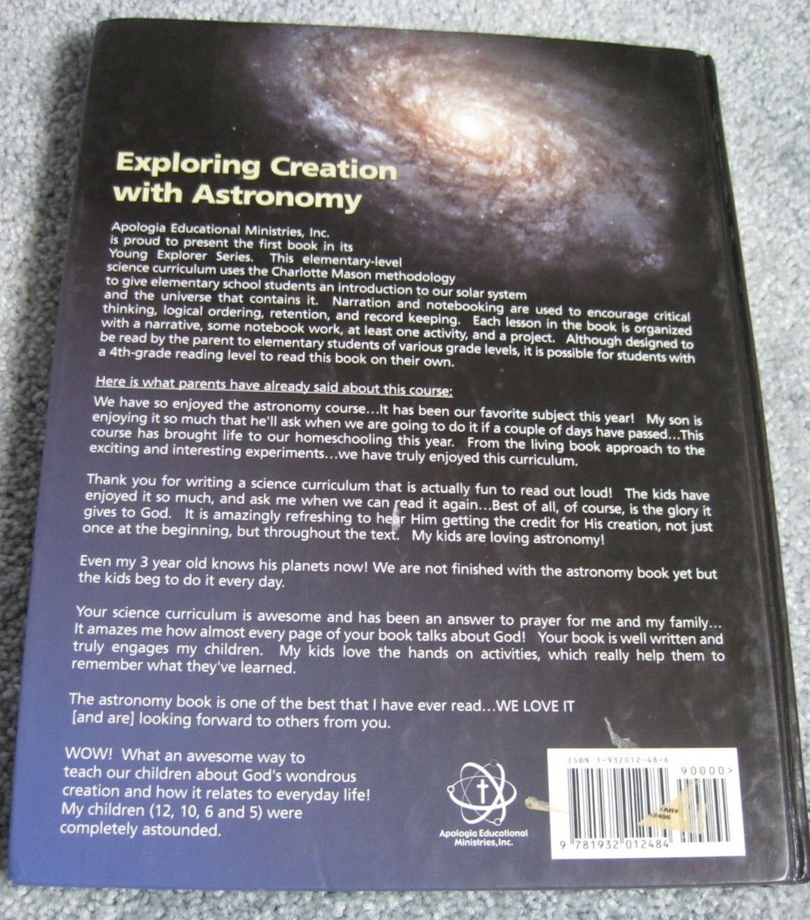 Apologia Young Explorer Series Exploring Creation with Astronomy J. Fulbright