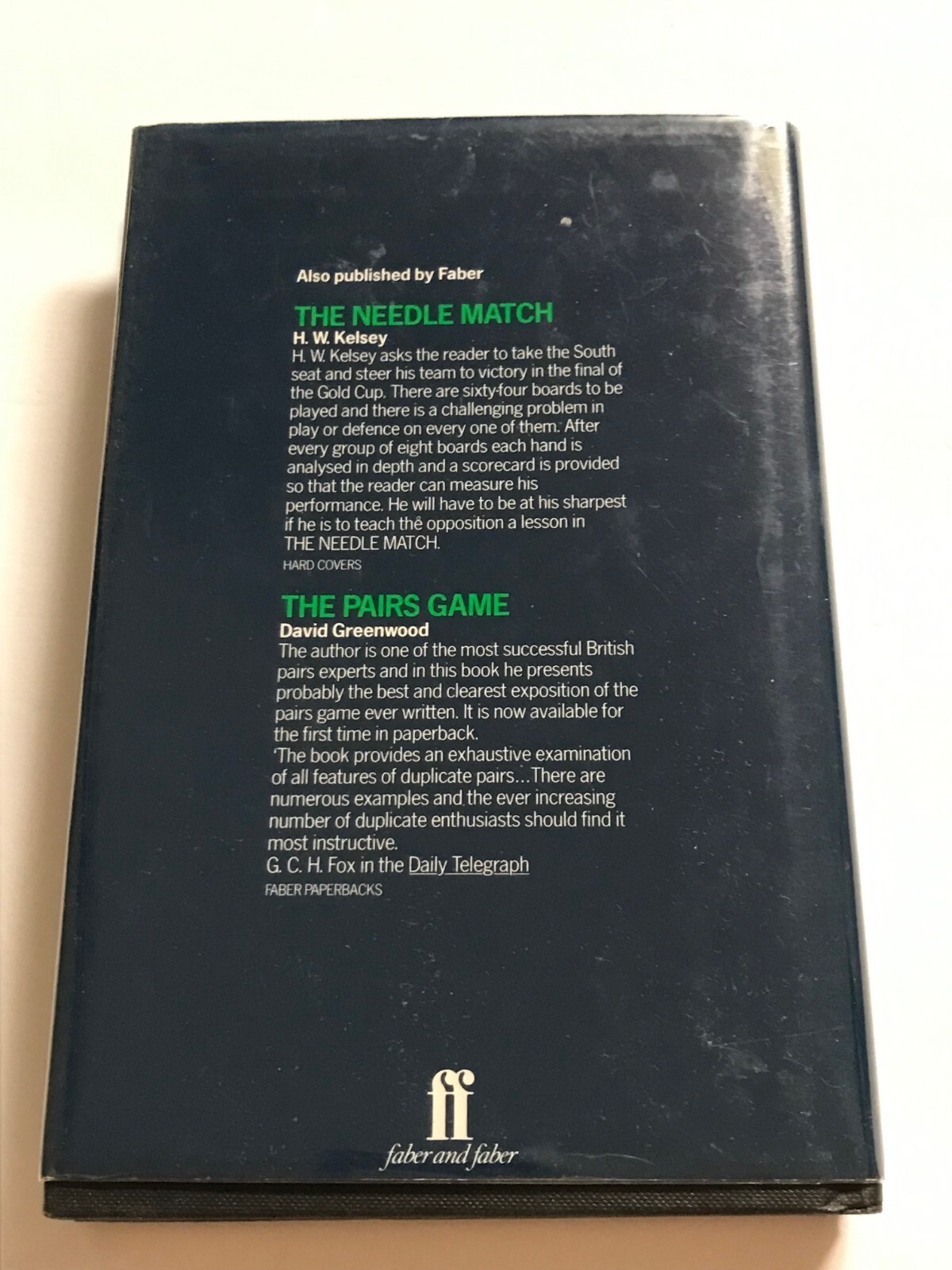 Martin Hoffman, HOFFMAN ON PAIRS PLAY, Hardcover, 1982, Bridge Card Game Book