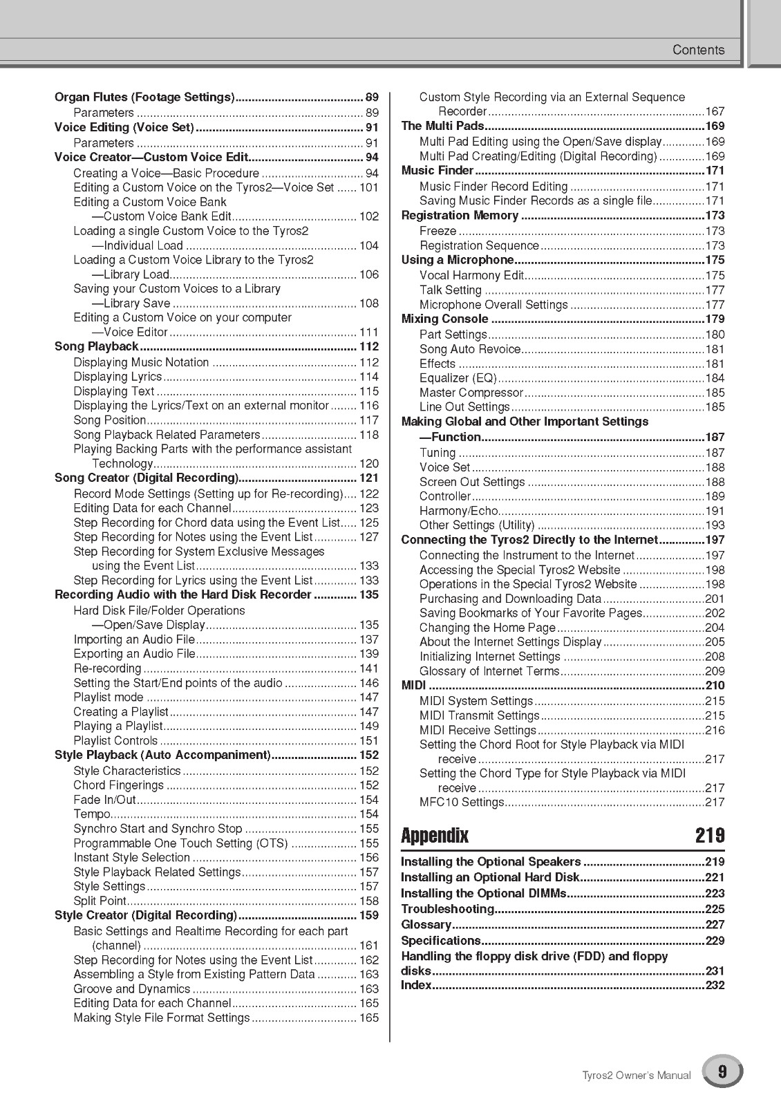 Yamaha TYROS 2 Instruction Manual: 240 Pages & Protective Covers!
