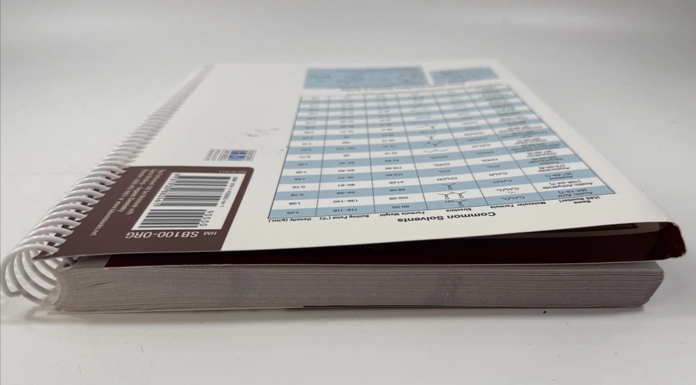 Organic Chemistry Student Lab Book w/spiral binding Hayden McNeil