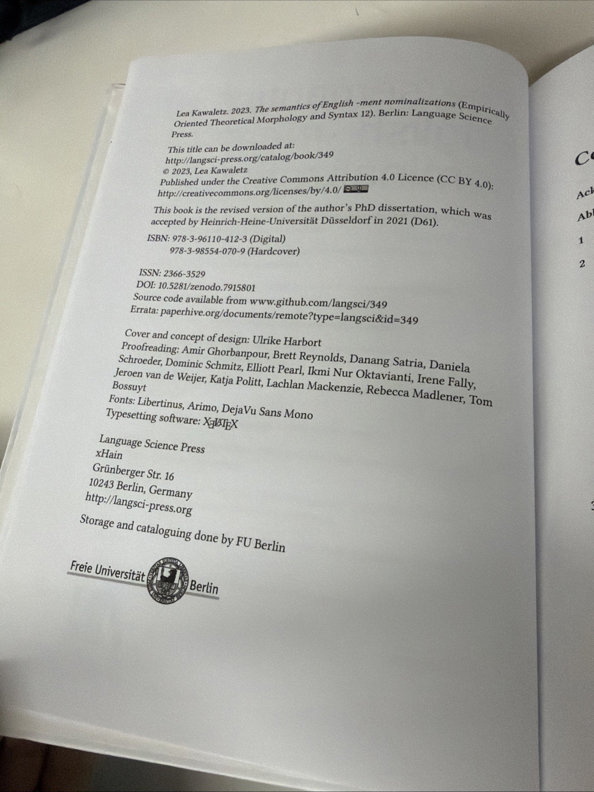 The semantics of English -ment nominalizations by Lea Kawaletz NEW/OTHER