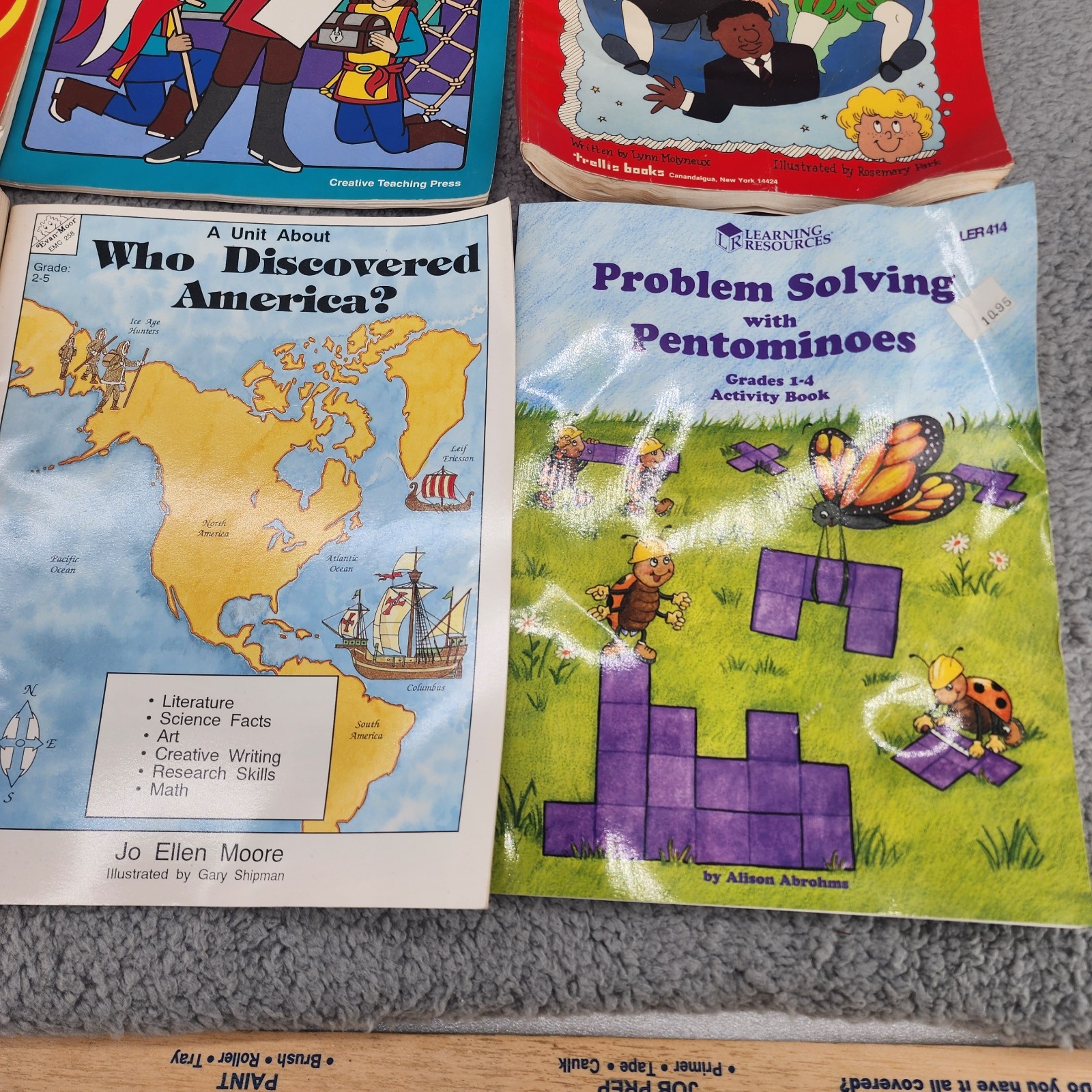 Vtg Mixed Lot of 9 Books Children Homeschool Learning Resources Activity