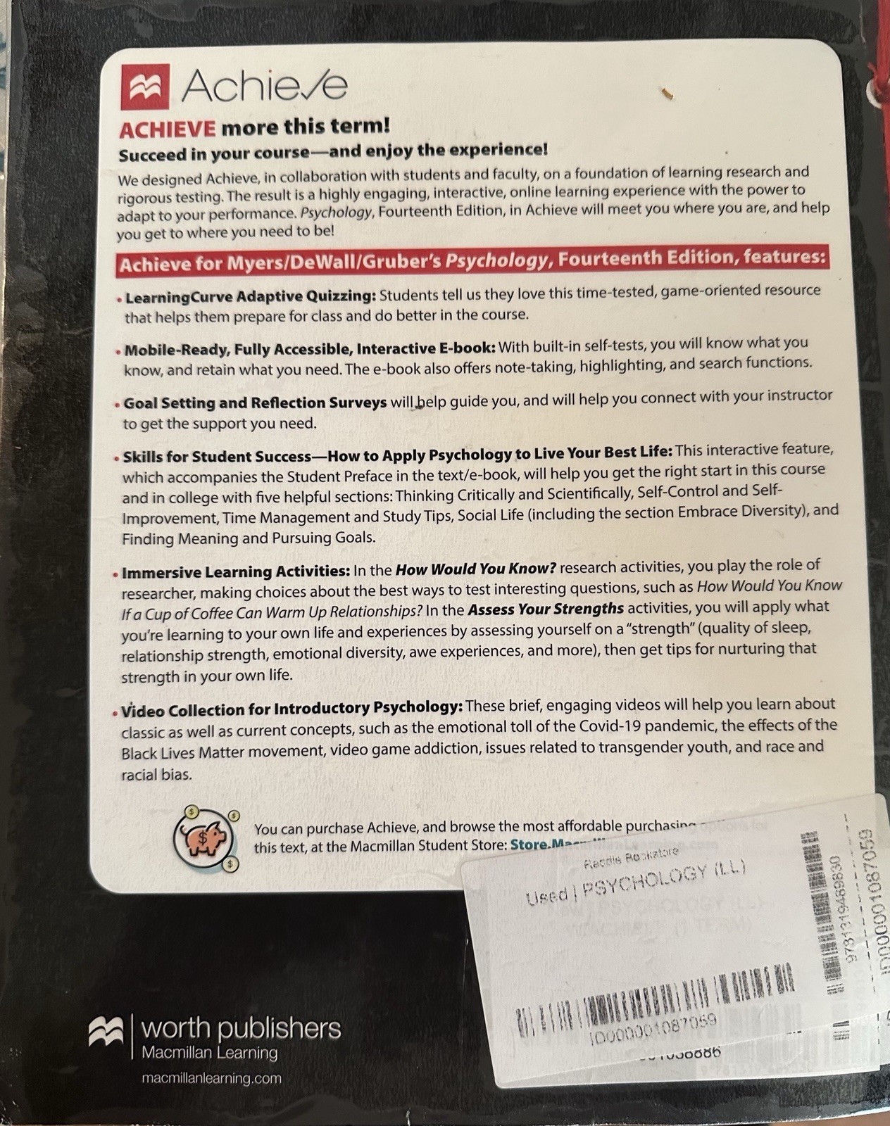 psychology david g. myers 14th edition Loose Leaf