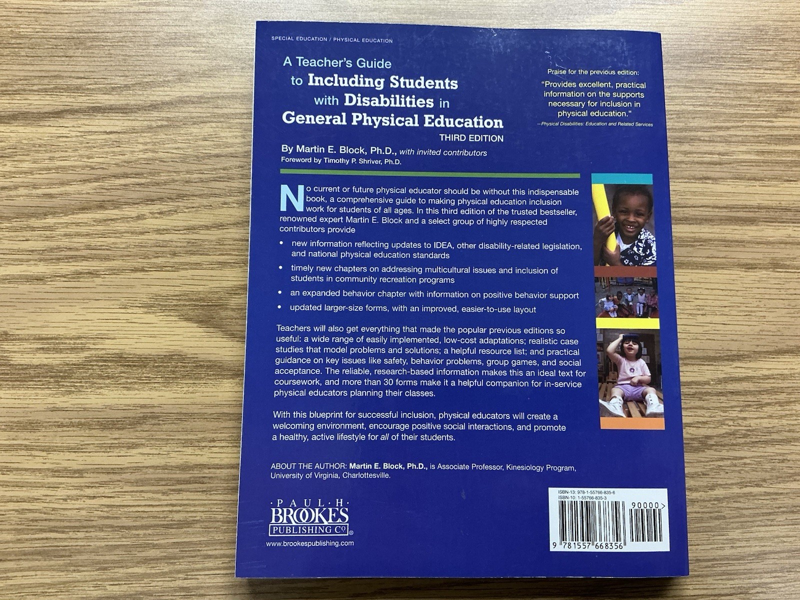 Brookes Publishing Co. Teacher’s Guide Disabilities Gen. PE Martin E. Block PB