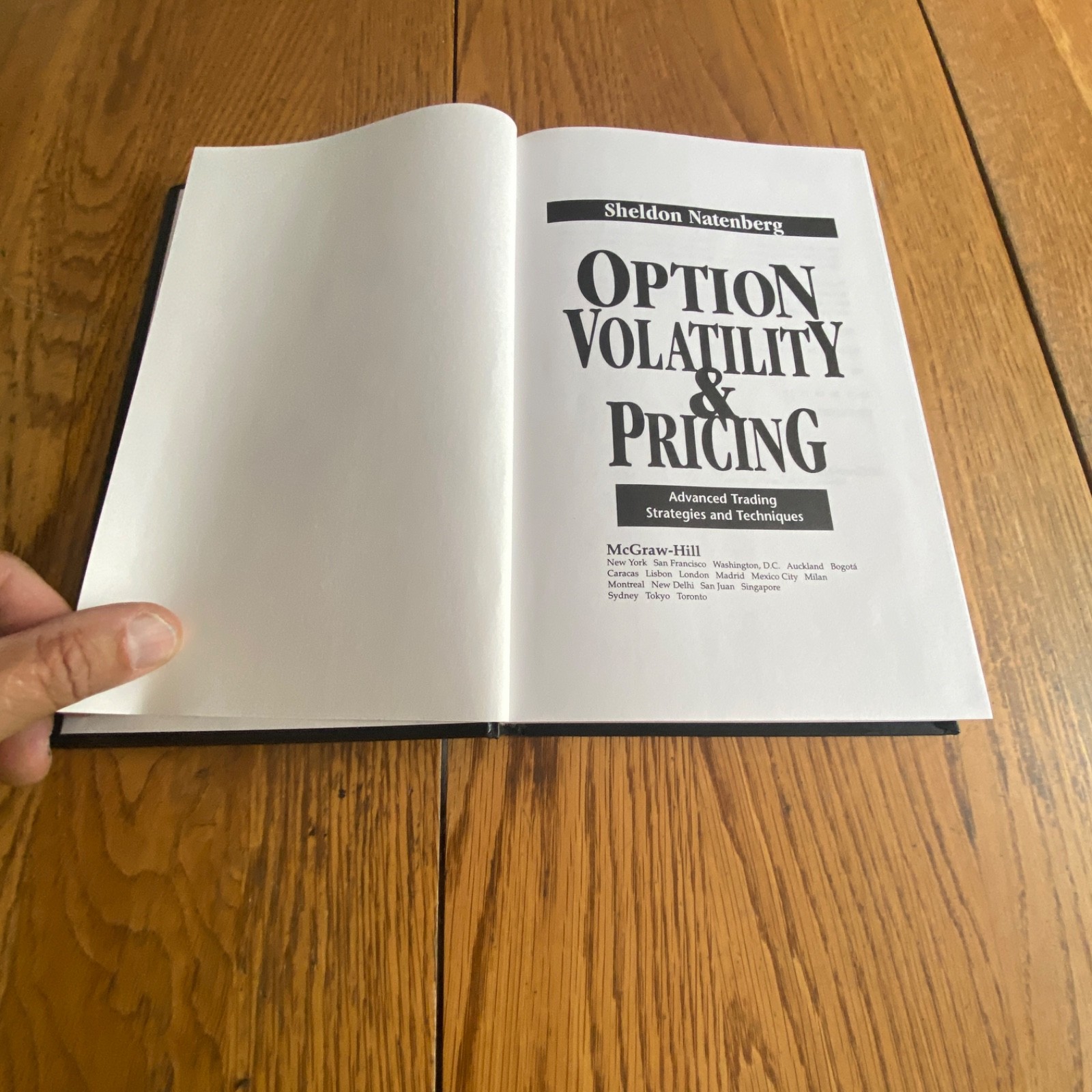 Option Volatility & Pricing: Advanced Trading Strategies & Techniques Hardcover