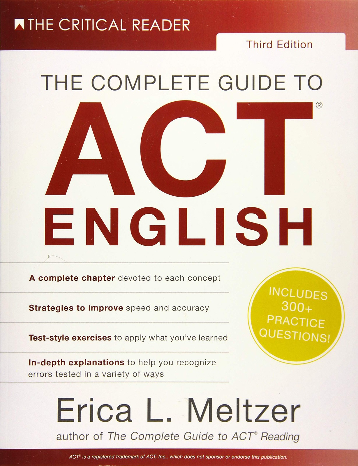 The Complete Guide to ACT English, 3rd Edition – Meltzer, Erica L. – Good – …