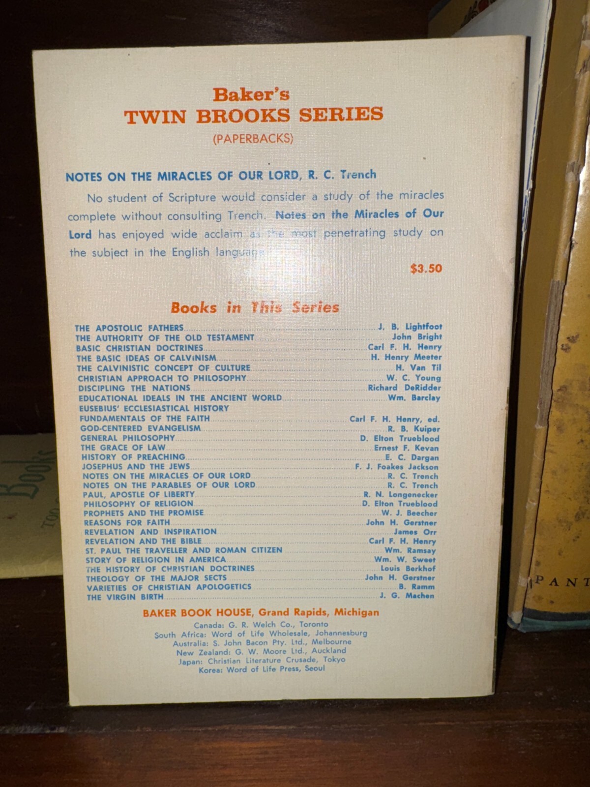 Notes on the Miracles of Our Lord Paperback R. C. Trench