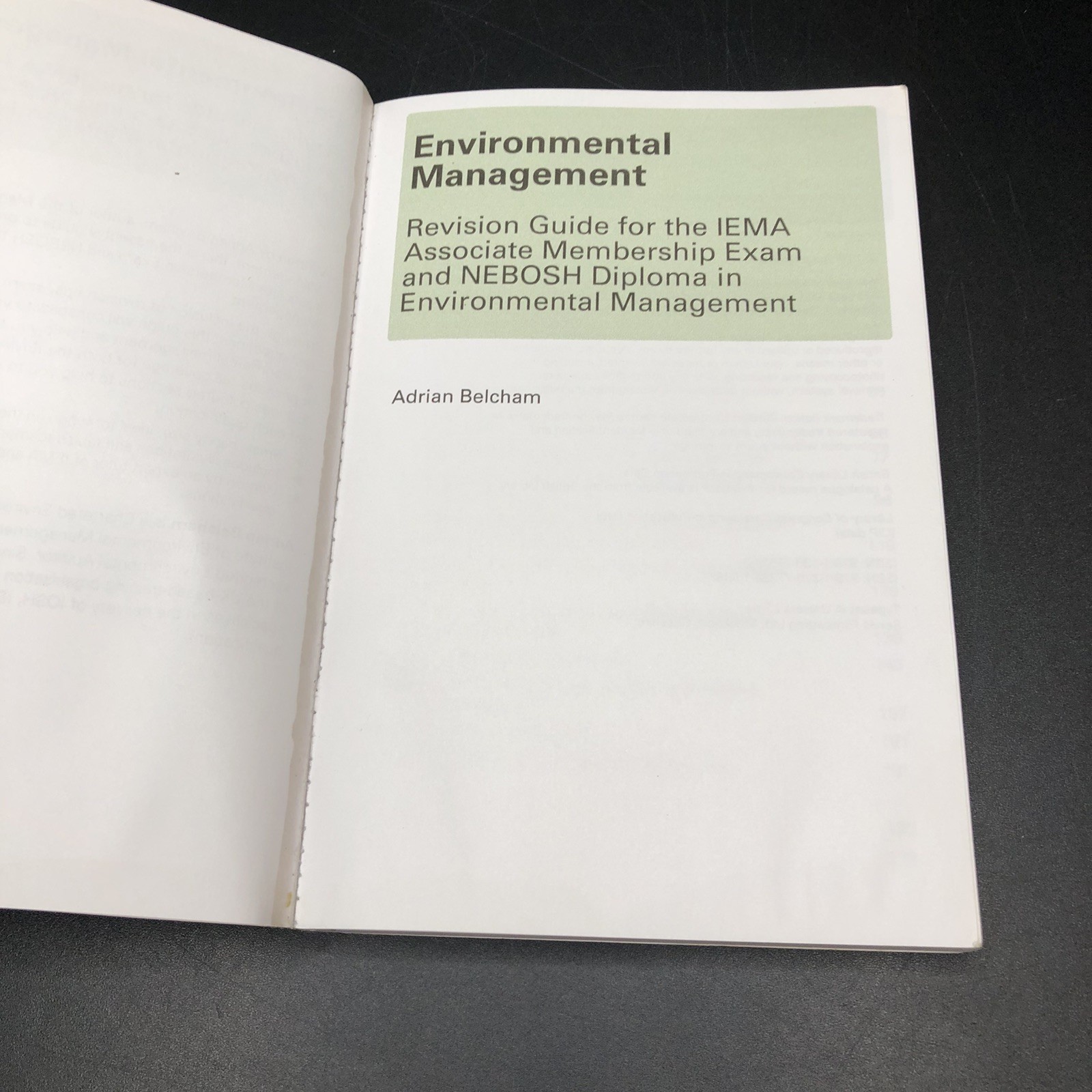 Environmental Management:: Revision…, Belcham, Adrian