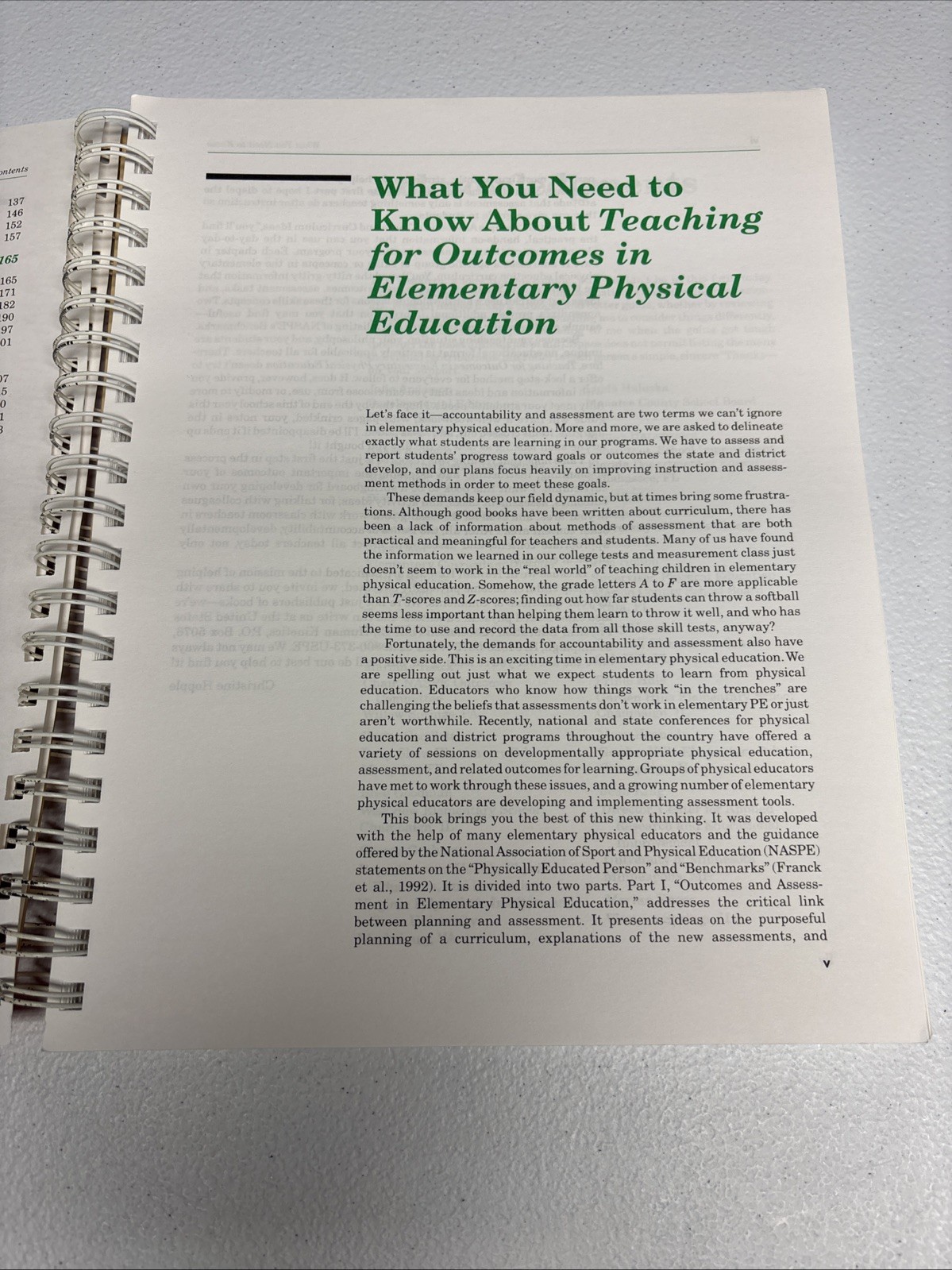 TEACHING FOR OUTCOMES IN ELEMENTARY PHYSICAL EDUCATION: A By Christine J. Hopple