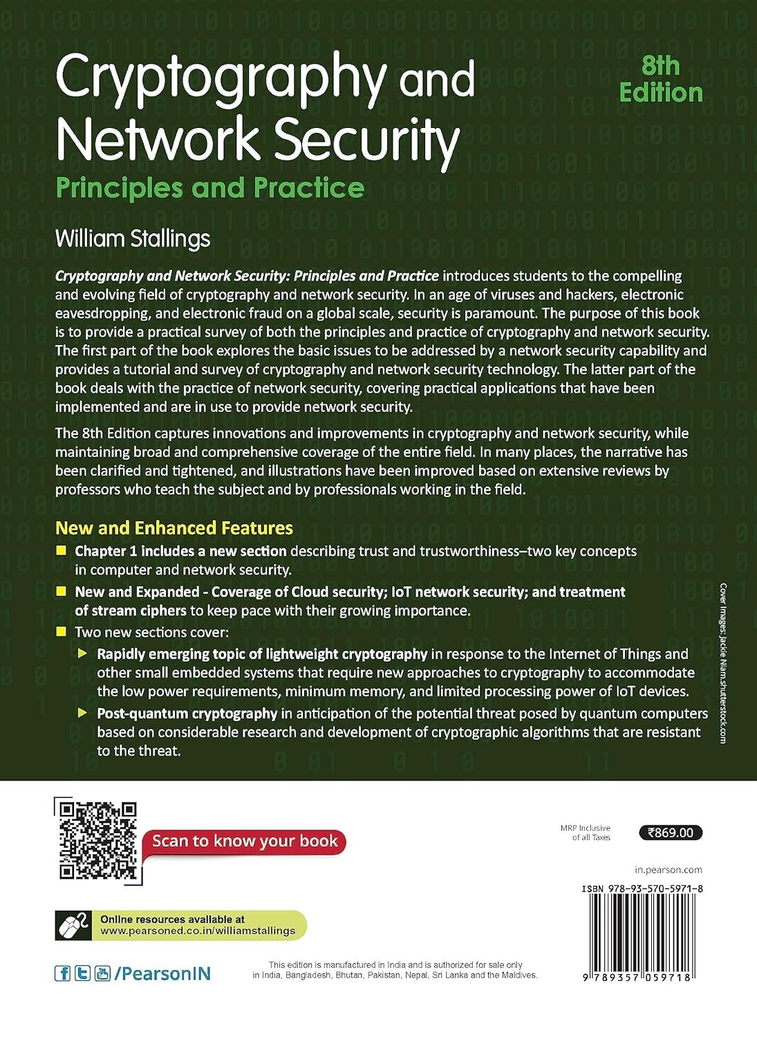 Cryptography and Network Security: Principles and Practice, 8TH INT’L EDITIONPBK
