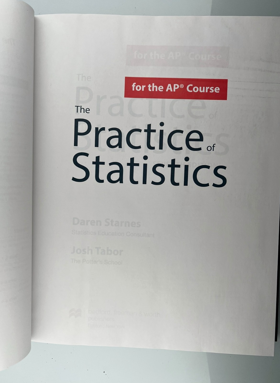 The Practice of Statistics for AP Course Seventh Edition Starnes Tabor BFW